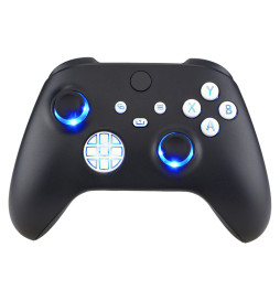 7 LED Lights DIY Kit White Buttons + Thumbsticks For Xbox Series X S Controller
