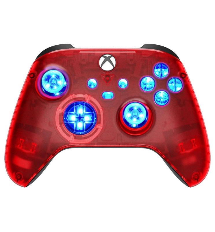 Clear Red Silent Modz LED Controller Trigger Stop Grips for Xbox Series XS One
