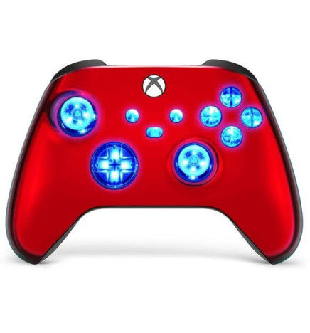 Red Chrome Silent Modz LED Controller Trigger Stop Grips for Xbox Series XS One