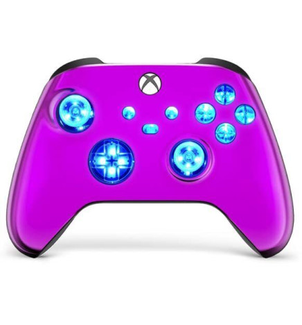 Purple Chrome Silent Modz LED Controller Trigger Stop Grips for Xbox Series XS