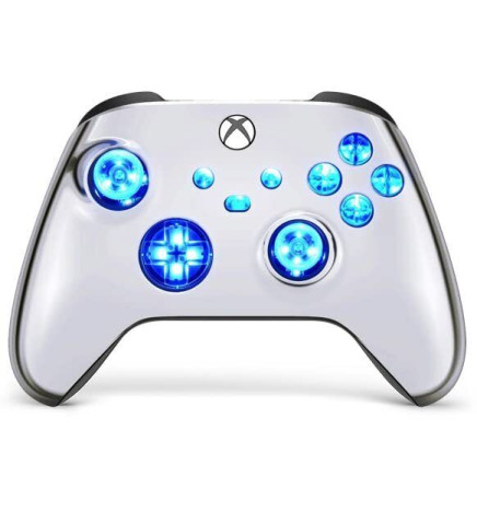 Silver Chrome Silent Modz LED Controller Trigger Stop Grips for Xbox Series XS