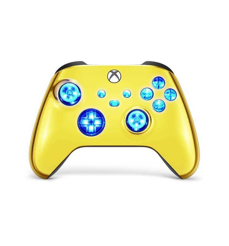 Gold Chrome Silent Modz LED Controller Trigger Stop Grips for Xbox Series XS One