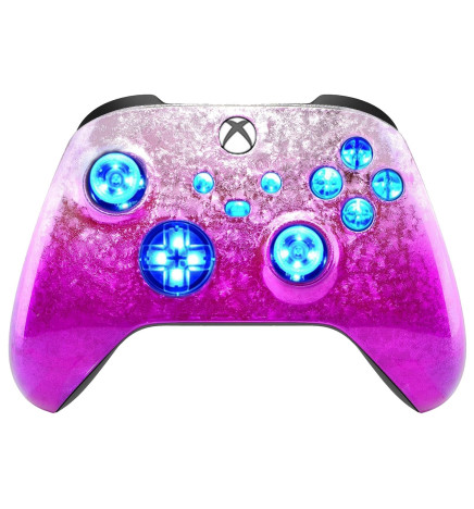 Pink Ice Silent Modz LED Controller Trigger Stop Grips for Xbox Series XS One PC