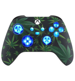 Weed Leaf Silent Modz LED Controller Trigger Stop Grips for Xbox Series XS One