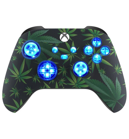Weed Leaf Silent Modz LED Controller Trigger Stop Grips for Xbox Series XS One
