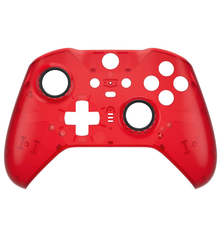 Clear Red Front Shell Faceplate Case Custom for Xbox Elite Series 2 Controller