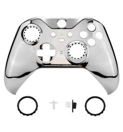 Chrome Silver Shell Faceplate Case Custom for Xbox Elite Series 2 Controller