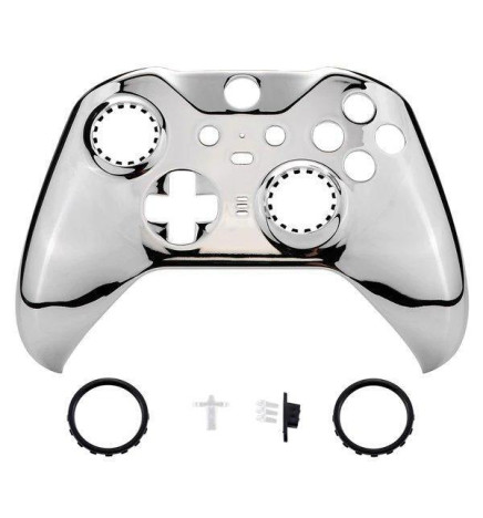 Chrome Silver Shell Faceplate Case Custom for Xbox Elite Series 2 Controller