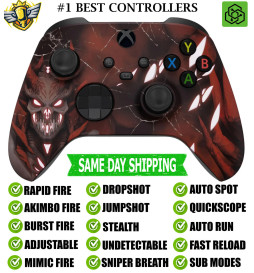 Demon Glow Silent Modz Rapid Fire Modded Controller for Xbox Series X/S One PC