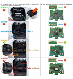 Face Clicky Buttons Hair Tap Mouse Click DIY Kit For PS5 Controller BDM-030