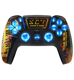 Cyber Plague Silent Modz LED Light-Up Buttons Wireless Custom Controller for PS5