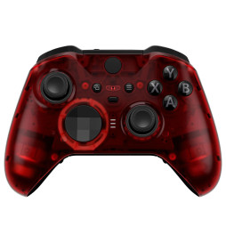 Clear Red Front Shell Faceplate Case Custom for Xbox Elite Series 2 Controller