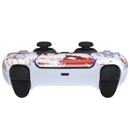 Blood Red Zombie Faceplate Modded Shell Case For PlayStation 5 Controller PS5