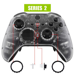 Crystal Clear Front Faceplate Case Custom for Xbox Elite Series 2 Controller