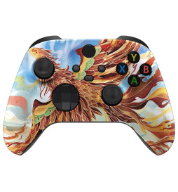 Fire Phoenix Soft Touch Faceplate Shell Case For Xbox Series X/S Controller