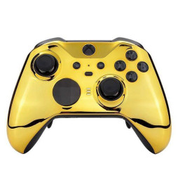 Chrome Gold Front Shell Faceplate Case Custom for Xbox Elite Series 2 Controller
