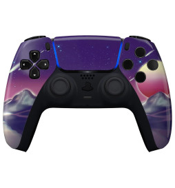 Cyber Moon Glossy Front Shell Faceplate Case for PS5 PlayStation 5 Controller