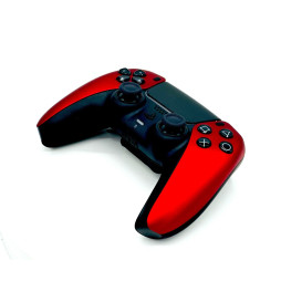 Soft Red Click Triggers + V4 Modded + 4 Paddles Silent Modz Controller for PS5