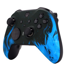 Soft Touch Blue Flame Front Shell compatible with Xbox Elite Series 2 Controller