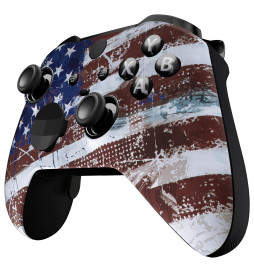 Soft Touch USA Flag Front Shell compatible for Xbox Elite Series 2 Controller