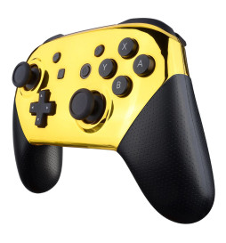 Glossy Shine Gold Chrome Front + Back Shells for Nintendo Switch Pro Controller