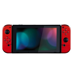 Glossy Shine Red Chrome Front + Back Shells for Nintendo Switch Joycon & OLED