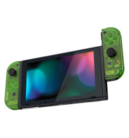 Clear Green Matte Finish Front + Back Shells for Nintendo Switch Joycon & OLED