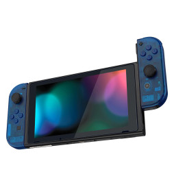 Clear Blue Matte Finish Front + Back Shells for Nintendo Switch Joycon & OLED