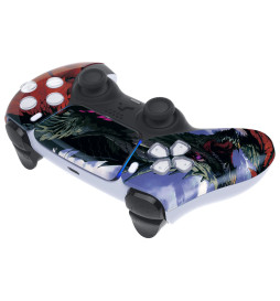 Glossy Roaring Dragon Faceplate Front Shell Case compatible with PS5 Controller