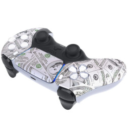 Soft Touch Big Money Faceplate Front Shell Case compatible with PS5 Controller