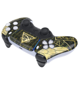 Glossy Eye of Providence Pyramid Front Shell Case compatible with PS5 Controller