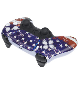 Glossy USA Flag Faceplate Front Shell Case compatible with PS5 Controller