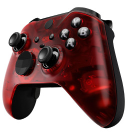 Clear Red Front Shell Faceplate Case Custom for Xbox Elite Series 2 Controller