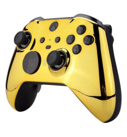 Chrome Gold Front Shell Faceplate Case Custom for Xbox Elite Series 2 Controller