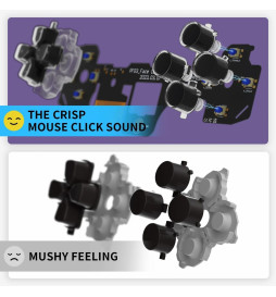 Face Clicky Buttons Hair Tap Mouse Click DIY Kit For PS5 Controller BDM-030