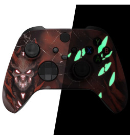 Demon Glow Soft Touch Faceplate Shell Case For Xbox Series X/S Controller
