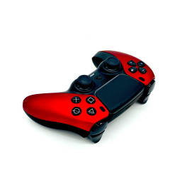 Soft Red Click Triggers + V4 Modded + 4 Paddles Silent Modz Controller for PS5