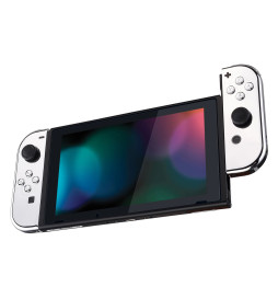 Glossy Shine Silver Chrome Front + Back Shells for Nintendo Switch Joycon & OLED
