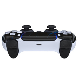 Glossy Blue Flames Faceplate Front Shell Case compatible with PS5 Controller