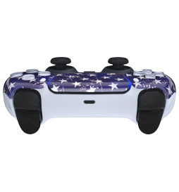 Glossy USA Flag Faceplate Front Shell Case compatible with PS5 Controller