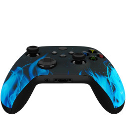 Blue Flames Soft Touch Faceplate Shell Case For Xbox Series X/S Controller