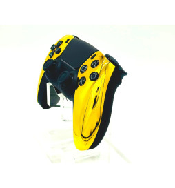 Gold Chrome Click Triggers + V4 MOD + 4 Paddles Silent Modz Controller for PS5