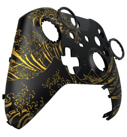 Golden Wave Front Shell Faceplate Case Custom for Xbox Elite Series 2 Controller