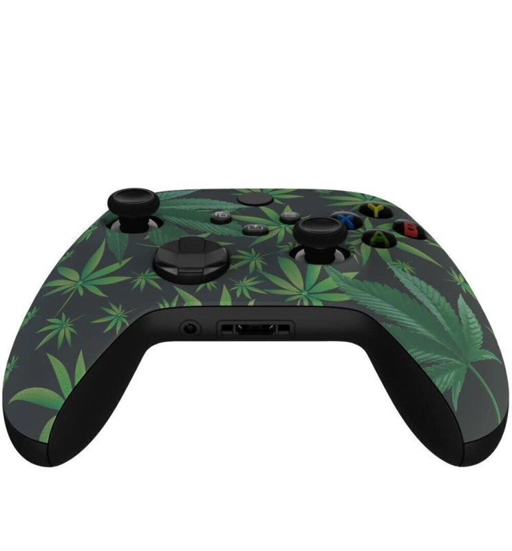 Custom Soft Touch Weed Leaf Wireless Controller Compatible with Xbox