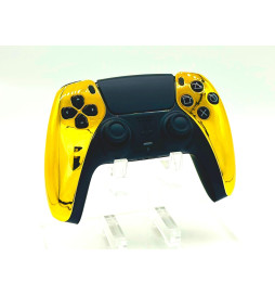 Gold Chrome Click Triggers + V4 MOD + 4 Paddles Silent Modz Controller for PS5