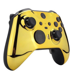 Chrome Gold Front Shell Faceplate Case Custom for Xbox Elite Series 2 Controller