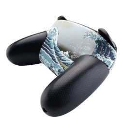 Soft Touch Great Wave Front + Back Shells for Nintendo Switch Pro Controller