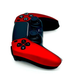Soft Red Click Triggers + V4 Modded + 4 Paddles Silent Modz Controller for PS5