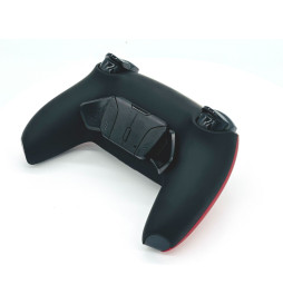 Soft Red Click Triggers + V4 Modded + 4 Paddles Silent Modz Controller for PS5