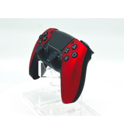 Soft Red Click Triggers + V4 Modded + 4 Paddles Silent Modz Controller for PS5